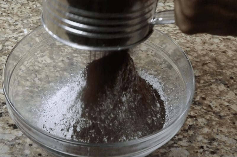 confectioners' sugar and chocolate